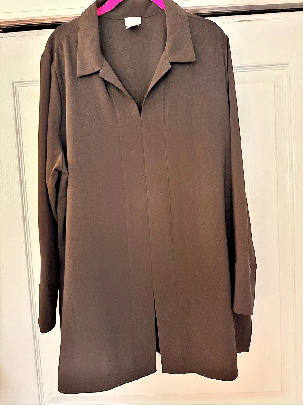 Like New Chico's Long Sleeve Tunic With Splits At Neck, Bottom, Sides, and at th